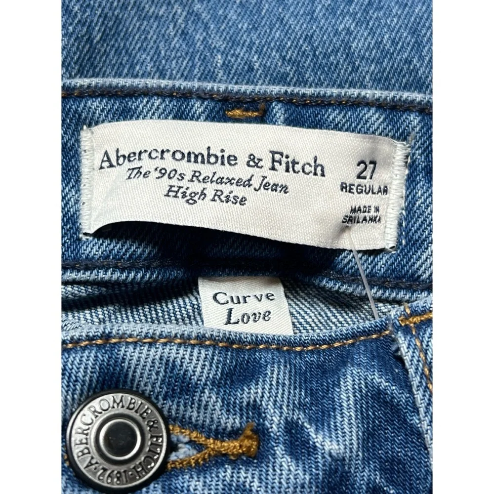 Abercrombie & Fitch The 90’s Relaxed High Rise jeans waist 27” NWT $90 - Picture 10 of 13